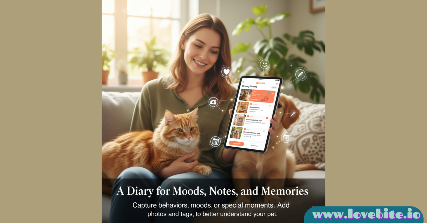 A diary for moods, notes, and memories