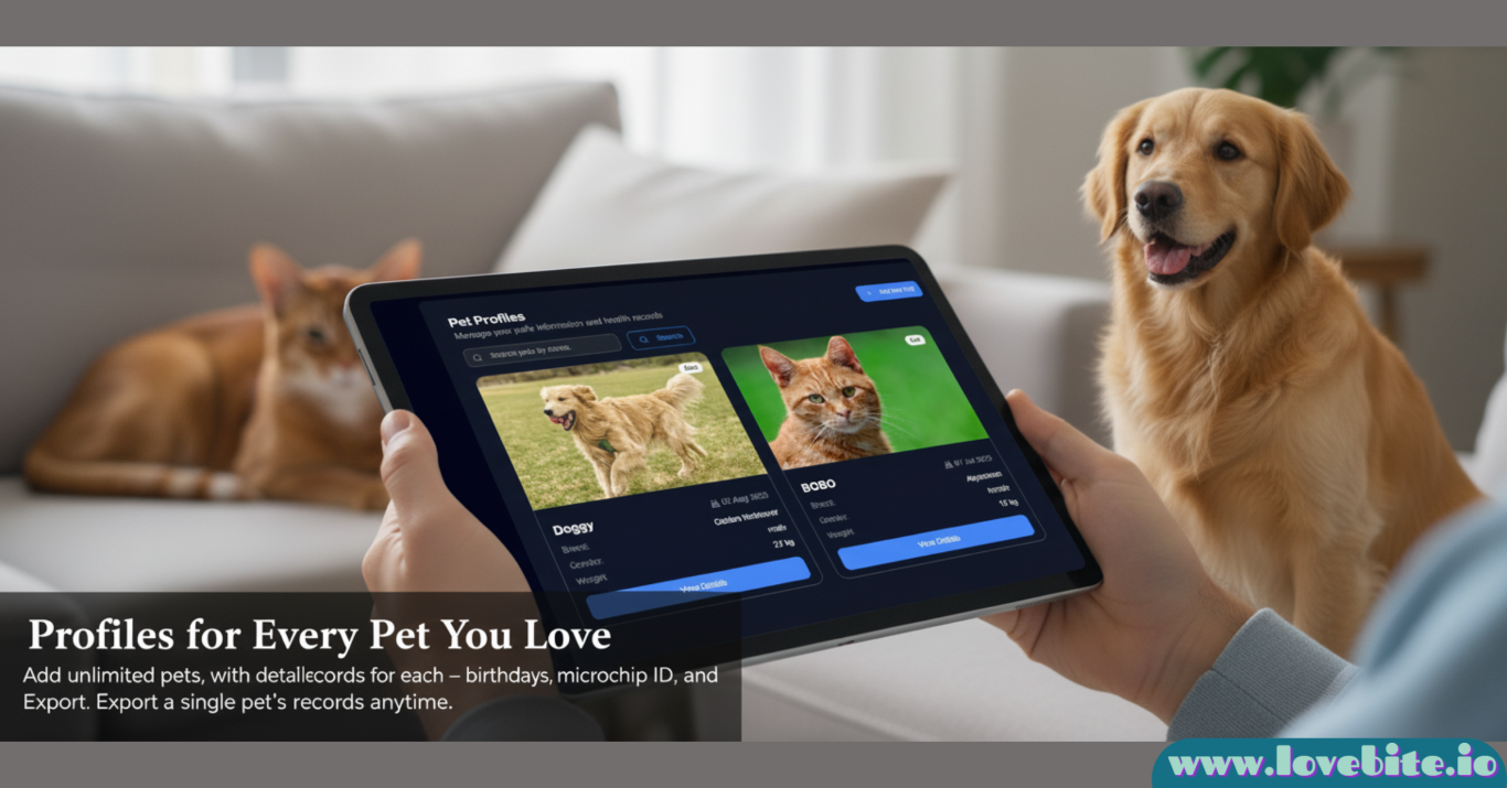 Profiles for every pet you love